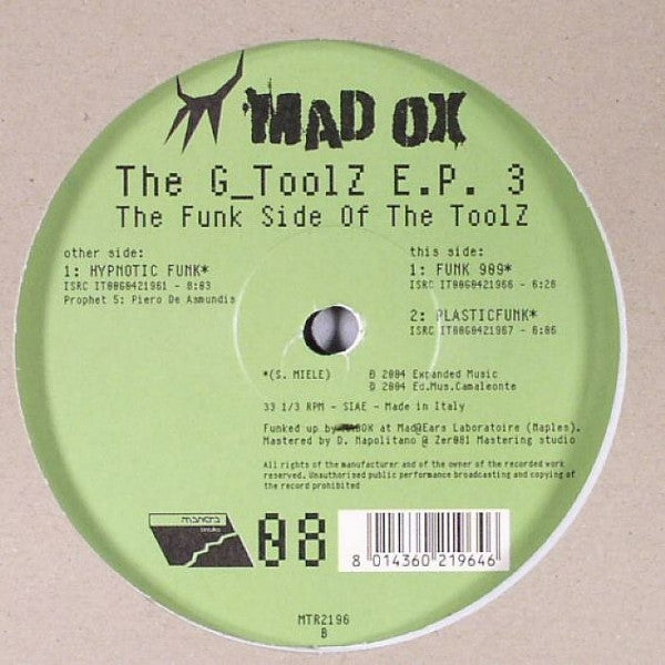Madox : The G_ToolZ E.P. 3 The Funk Side Of The ToolZ (12", EP, Num)