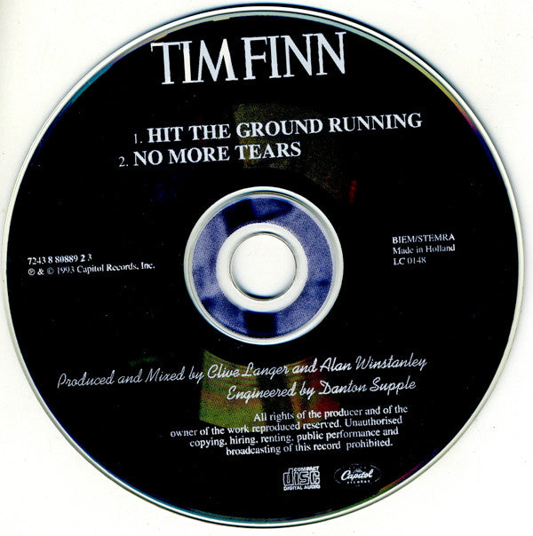 Tim Finn : Hit The Ground Running (CD, Single, Car)