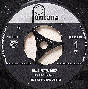The Dave Brubeck Quartet : Dave Plays Duke (7", Single)