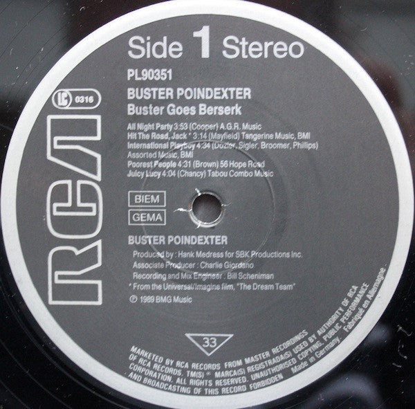 Buster Poindexter : Buster Goes Berserk (LP, Album)