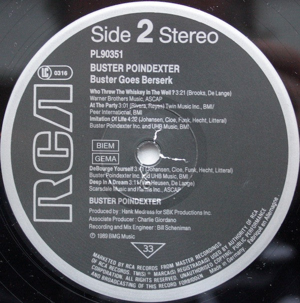 Buster Poindexter : Buster Goes Berserk (LP, Album)