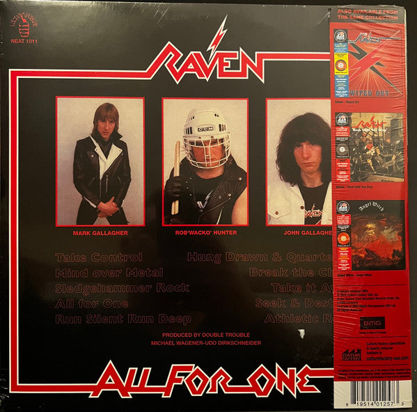 Raven (6) : All For One (LP, Album, RE, Bla)