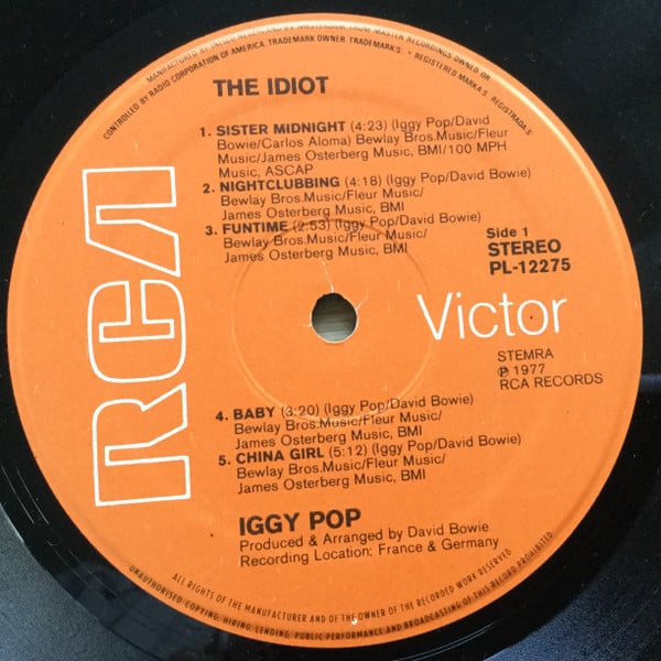 Iggy Pop : The Idiot (LP, Album)