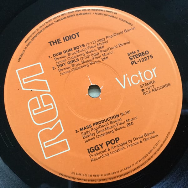 Iggy Pop : The Idiot (LP, Album)