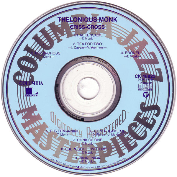 Thelonious Monk : Criss-Cross (CD, Album, RE, RM)