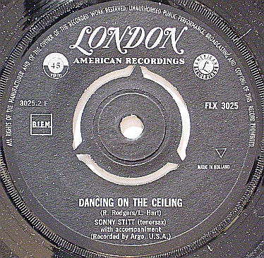 Sonny Stitt Quartet : Just You, Just Me / Dancing On The Ceiling (7", Single)