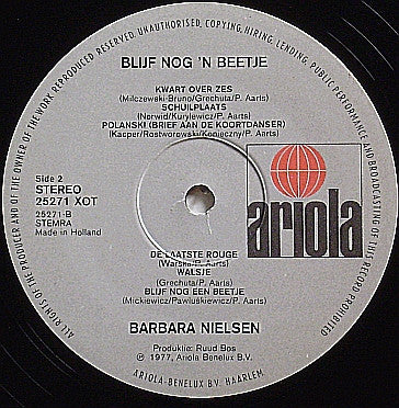 Barbara Nielsen : Blijf Nog 'N Beetje (LP, Album)