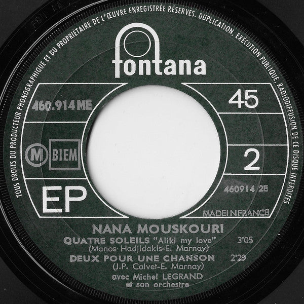 Nana Mouskouri : Les Parapluies De Cherbourg (7", EP)