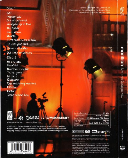Marillion : Live From Cadogan Hall (2xDVD-V, NTSC, Dig)