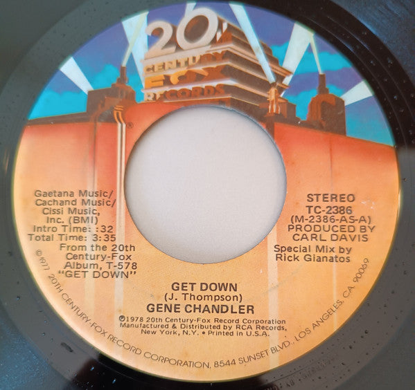Gene Chandler : Get Down (7")