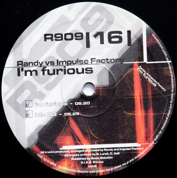 Randy vs. Impulse Factory : I'm Furious (12")