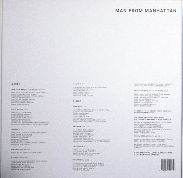 Eddie Howell & Freddie Mercury : Man From Manhattan (LP, Comp, Ltd, Whi)