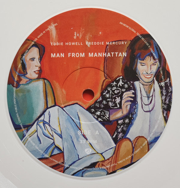 Eddie Howell & Freddie Mercury : Man From Manhattan (LP, Comp, Ltd, Whi)
