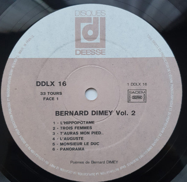 Bernard Dimey : Volume 2 (LP, Album, RE)