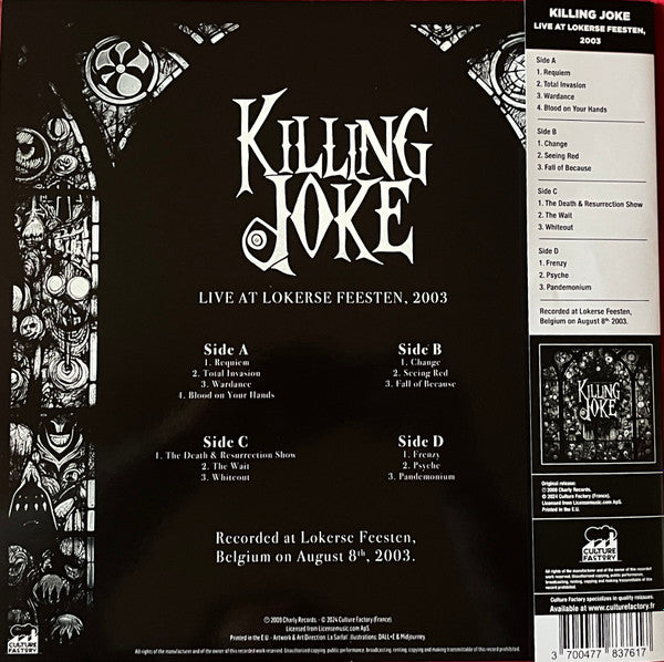 Killing Joke : Live At Lokerse Feesten, 2003 (LP, Whi + LP + DVD-V, NTSC + Album, RSD, Dlx, Ltd,)