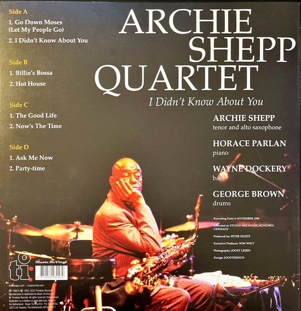 Archie Shepp, Horace Parlan, Wayne Dockery, George Brown : Archie Shepp Quartet - I Didn't Know About You (2xLP)