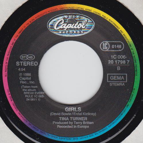 Tina Turner : Break Every Rule (7", Single)