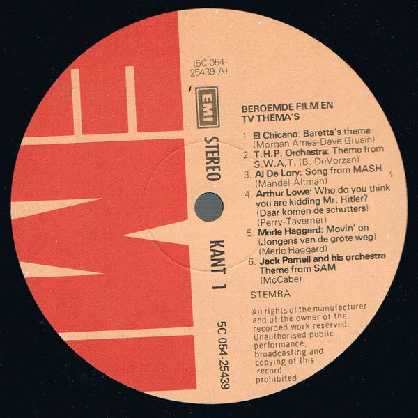 Various : Beroemde Film En TV Thema's (LP, Comp)