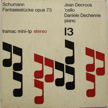 Jean Decroos & Danièle Dechenne* : Schumann Fantasiestücke Opus 73 (7", EP, Gat)