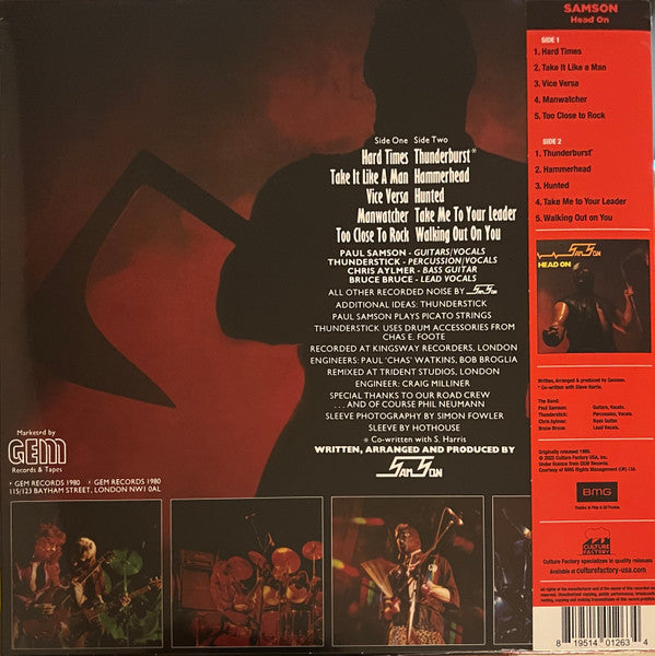 Samson (3) : Head On (LP, Album, Dlx, Ltd, RE, Hal)