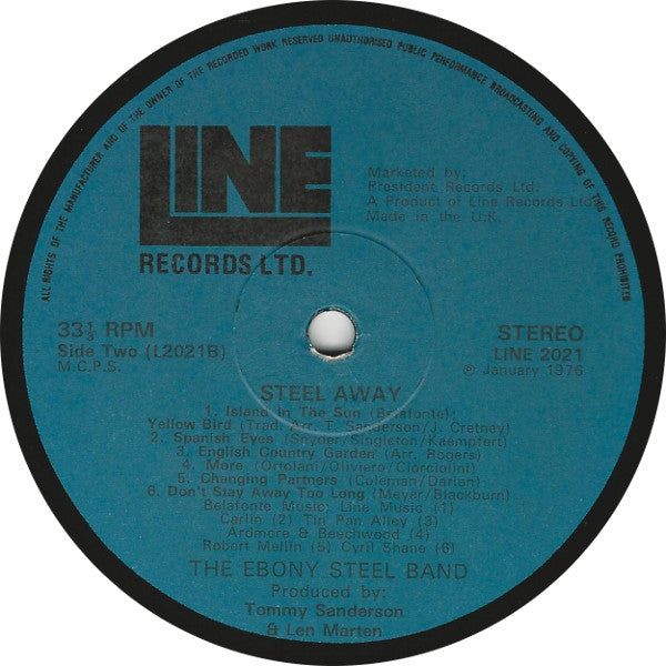 Ebony Steel Band : Steel Away! (LP)