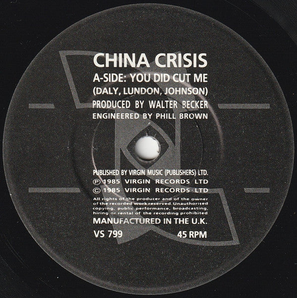 China Crisis : You Did Cut Me (7", Single)