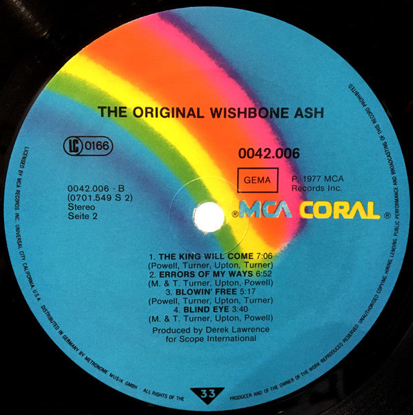 Wishbone Ash : The Original Wishbone Ash (LP, Comp, RE)