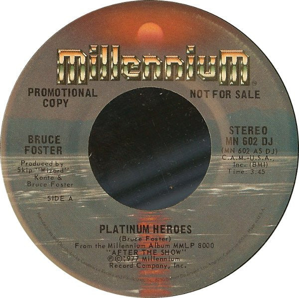 Bruce Foster : Platinum Heroes (7", Promo)