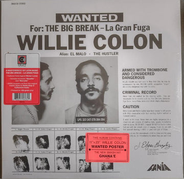 Willie Colón : Wanted By FBI / The Big Break - La Gran Fuga (LP, Album, RE)