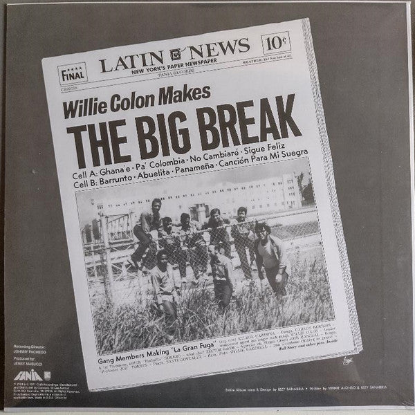Willie Colón : Wanted By FBI / The Big Break - La Gran Fuga (LP, Album, RE)
