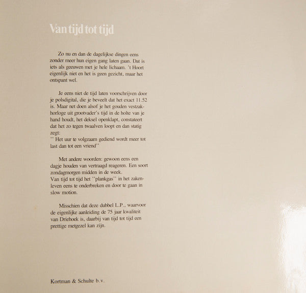 Various : Van Tijd Tot Tijd (2xLP, Comp, Promo)