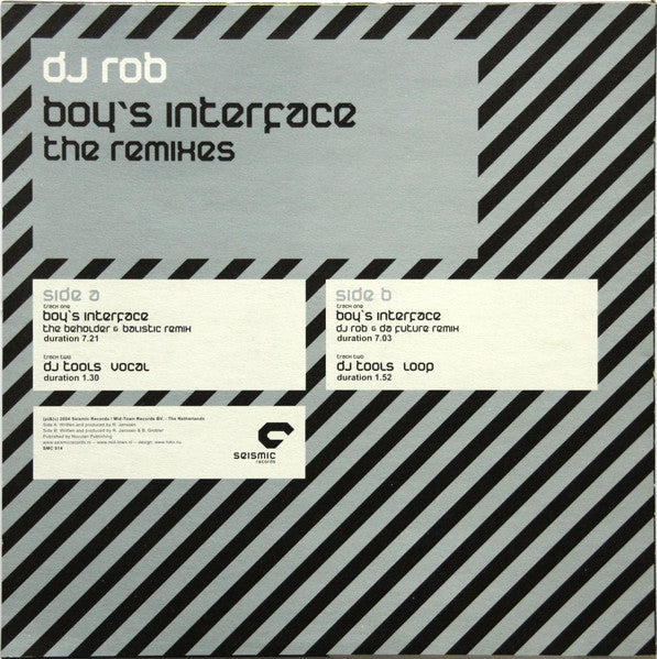 DJ Rob : Boy's Interface (The Remixes) (12")