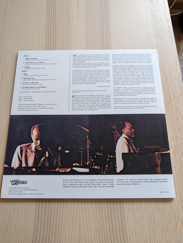 Ahmad Jamal : Ahmad Jamal Live at Bubba's (LP, Album, RSD)