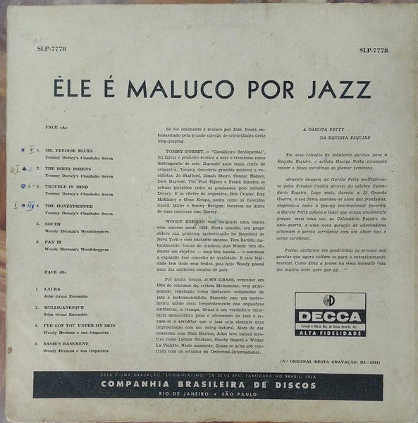 Various : Êle É Maluco Por Jazz (LP, Album)