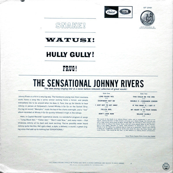 Johnny Rivers : The Sensational Johnny Rivers (LP, Album, Scr)