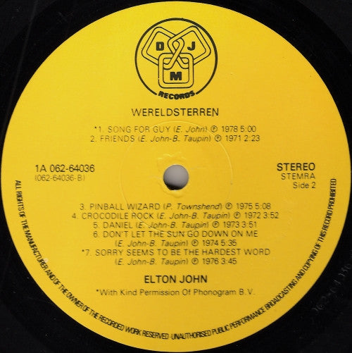 Elton John : Alle Hits (LP, Comp)