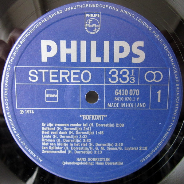 Hans Dorrestijn : Bofkont (LP, Album)