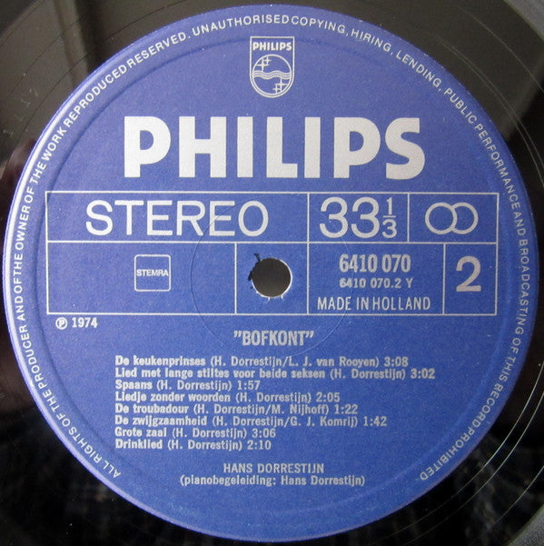 Hans Dorrestijn : Bofkont (LP, Album)