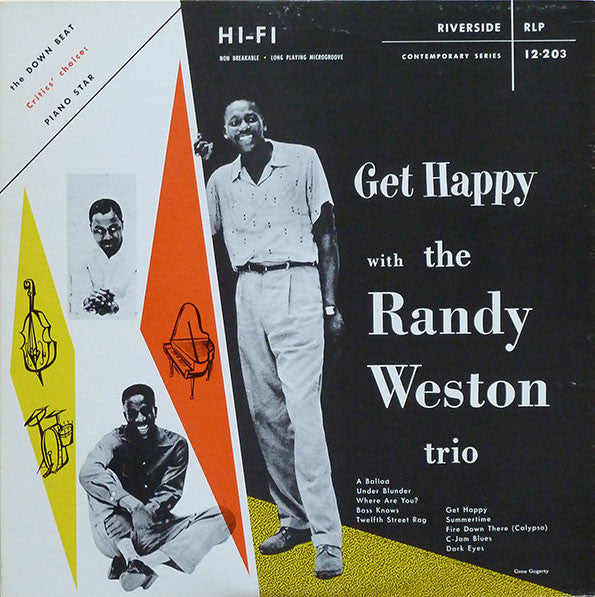 Randy Weston Trio : Get Happy With The Randy Weston Trio (LP, Album, Mono, RE)