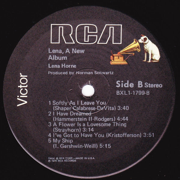 Lena Horne : Lena, A New Album (LP, Album, RE)