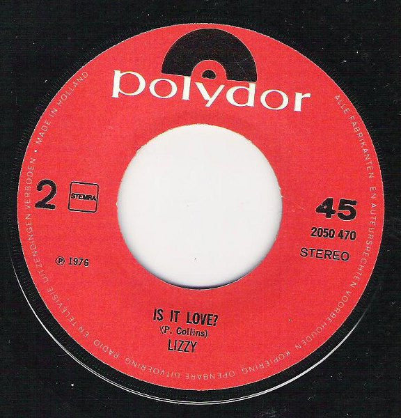 Lizzy (7) : Just Wanna Dance With You / Is It Love? (7", Single)