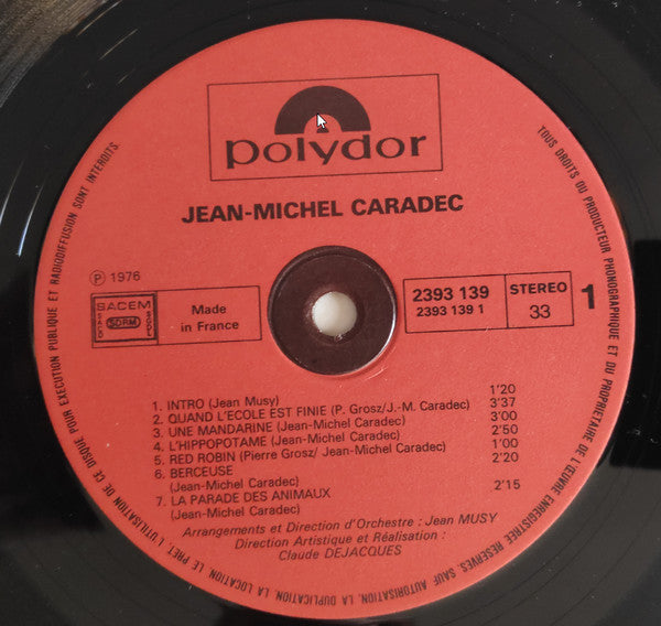Jean-Michel Caradec : Chante Pour Les Enfants (LP, Album)