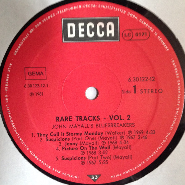 John Mayall & The Bluesbreakers : Rare Tracks Vol. 2 (LP, Comp)