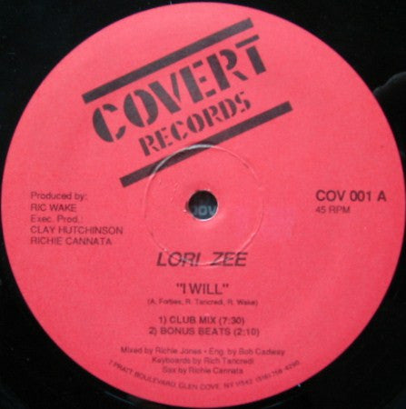 Lori Zee : I Will (12")