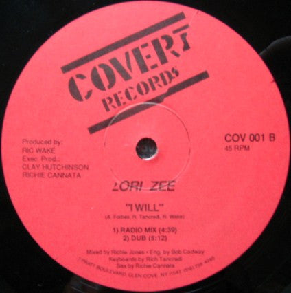 Lori Zee : I Will (12")