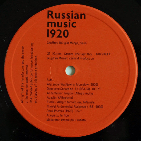 Geoffrey Douglas Madge : Russian Music 1920 (LP)