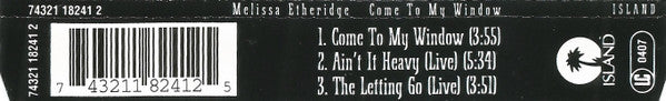 Melissa Etheridge : Come To My Window (CD, Single)