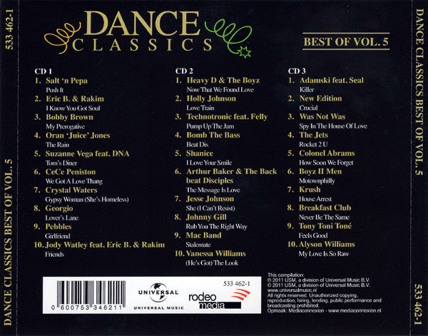 Various : Dance Classics - Best Of Vol. 5 (3xCD, Comp)