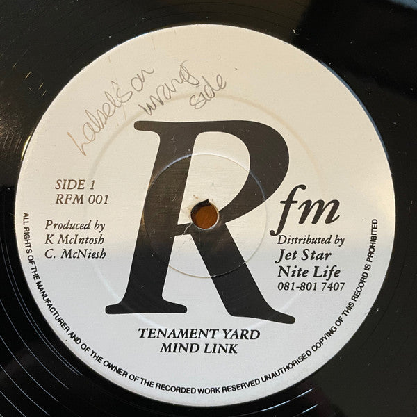 Mind Linkk : Tenament Yard / Ragga Music (12")