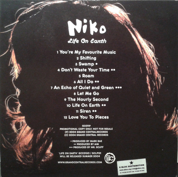 Niko : Life On Earth (CD, Album, Promo)